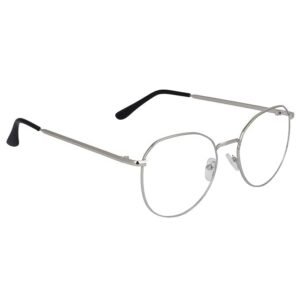 Liza Angel Blue Light Blocking Glasses for Men and Women, Silver Frame