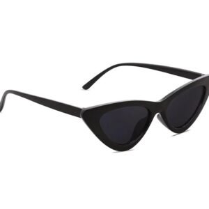 Cat Eye Sunglasses for Women, Retro Fashion Frame, Black
