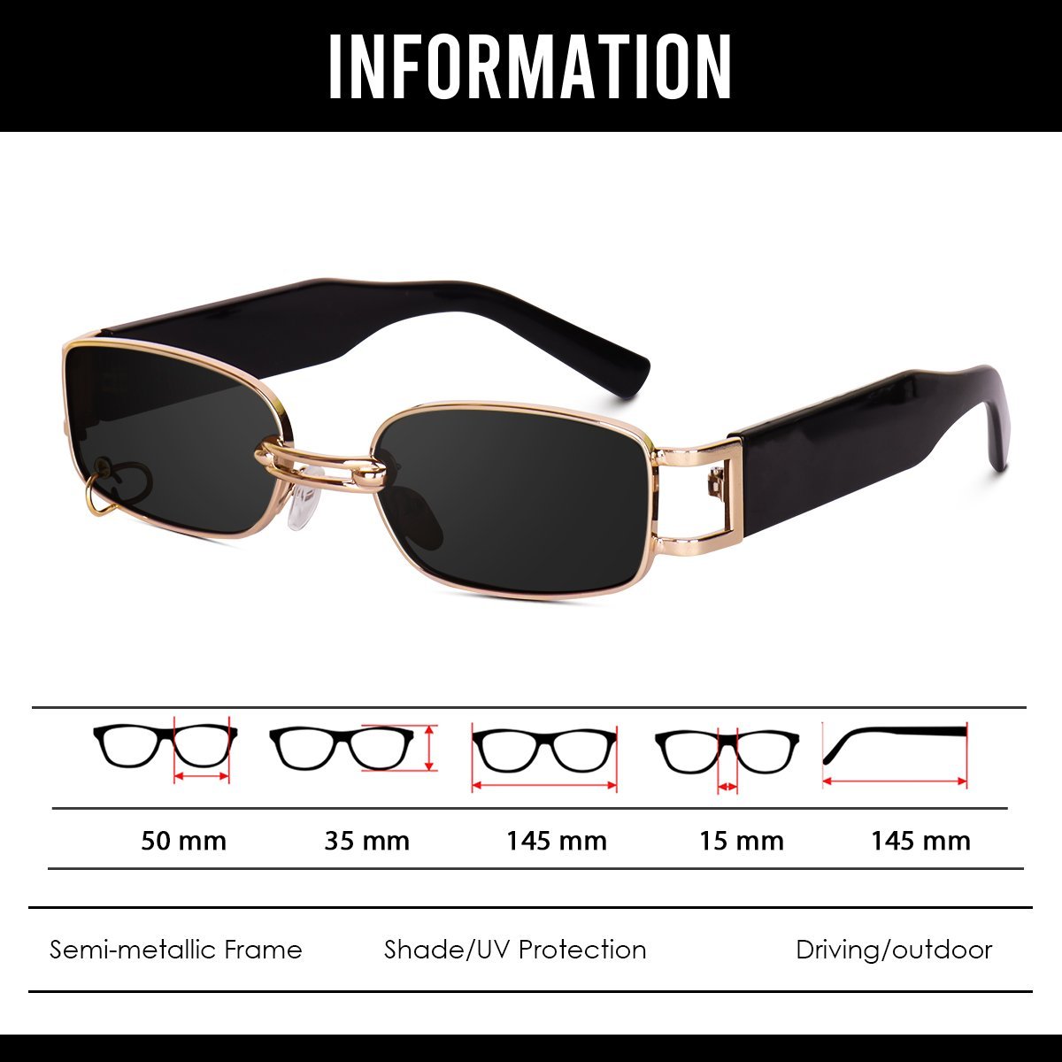Liza Angel MC Stan Premium UV100% Sunglasses For Women, - Image 3