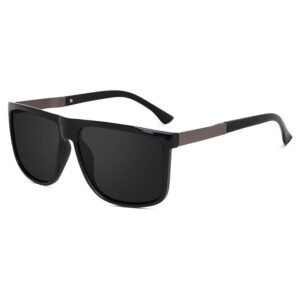 Liza Angel polarized sunglasses for men Full_Rim Strong Build-Quality Suitable Unisex Full Black Shades Rectangle Shape