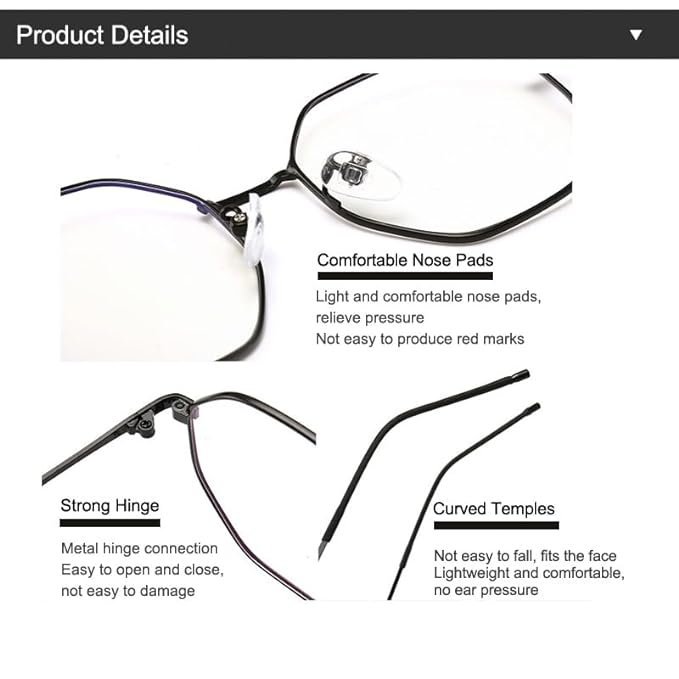 Liza Angel Blue Light Blocking Reading Glasses with Anti-Fog Lens, Black Frames - Image 4