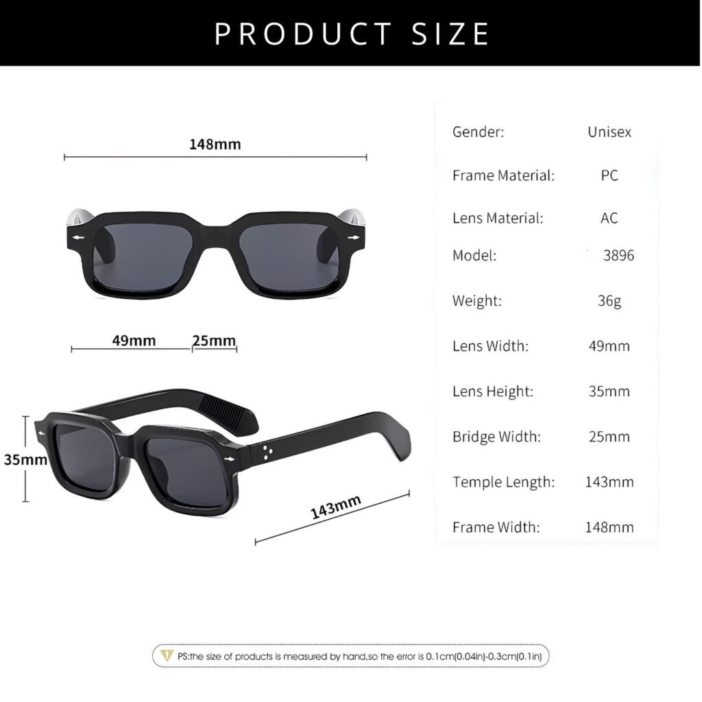 Rectangular Sunglasses for Men & Women | UV400 Protected Retro Square Eyewear