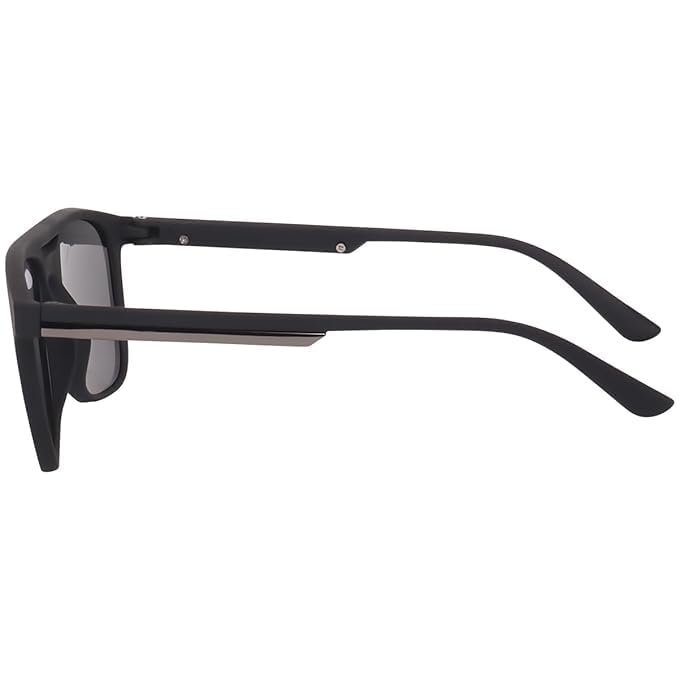 Liza Angel Sunglasses for Men and Women, Retro Style Frame, Black Lenses