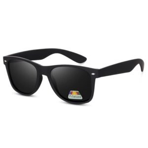 Liza Angel Retro Polarized Sunglasses, Black Frame, Unisex