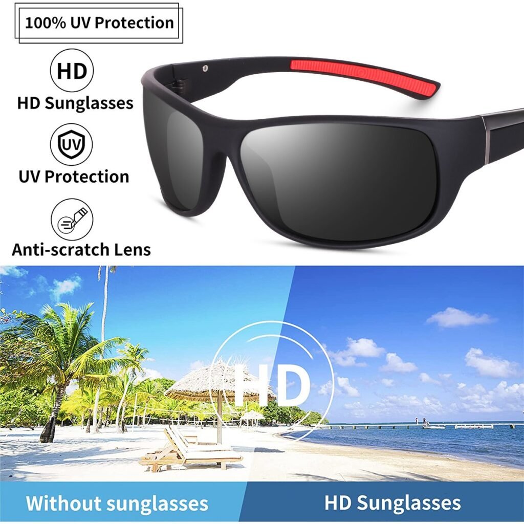Liza Angel Anti Scratch Lens Full Rim Plorized UV Protected HD Unisex Sunglass Driving,Outdoor For Women And Men