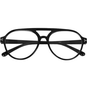Liza Angel Blue Light Blocking Glasses for Men and Women, Anti-Reflective Lens, Black Frame