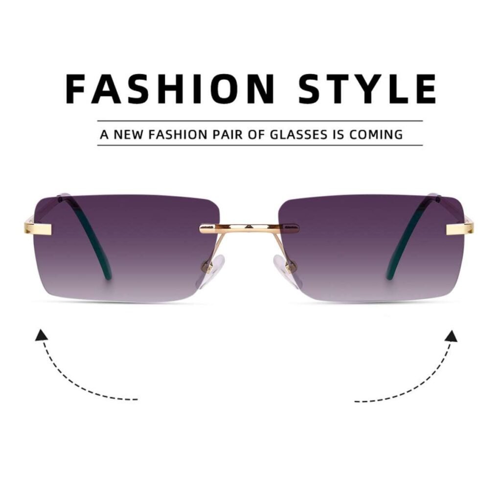 Liza Angel EYEWEAR Unisex Adult Rimless UV Protection Sunglasses