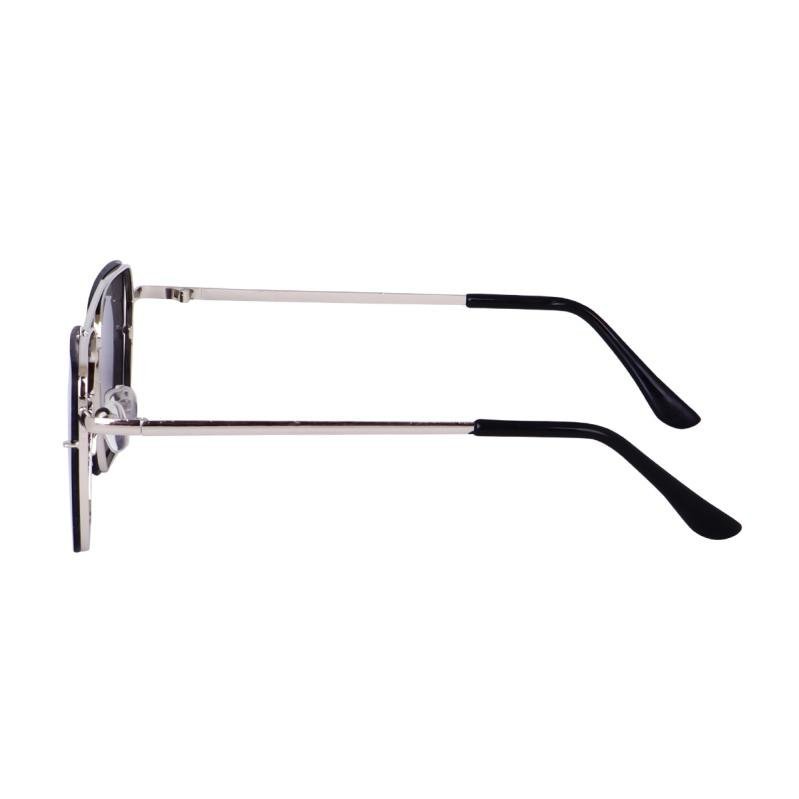 Liza Angel Midnight Retro Square Frame Sunglasses, UV Lens, Silver - Image 7