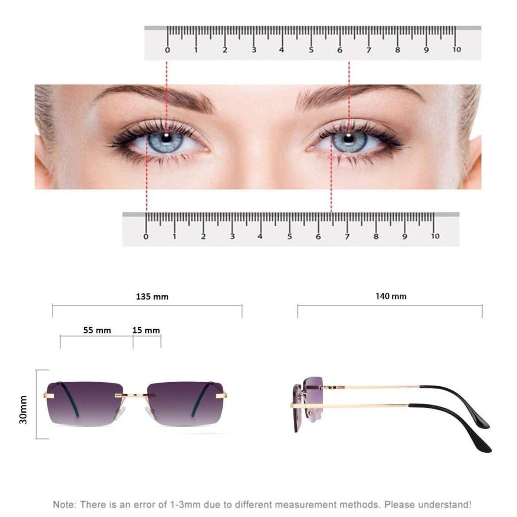 Liza Angel EYEWEAR Unisex Adult Rimless UV Protection Sunglasses