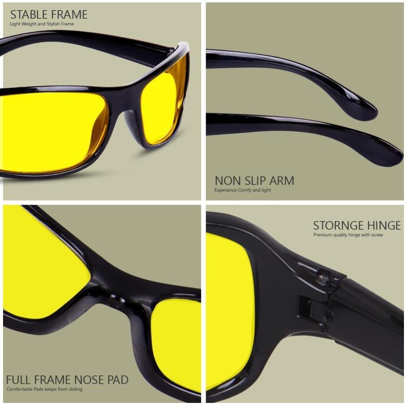 Liza Angel, Yellow Lens, Black Frame, Driving Sunglasses, for Men and Women, - Image 7