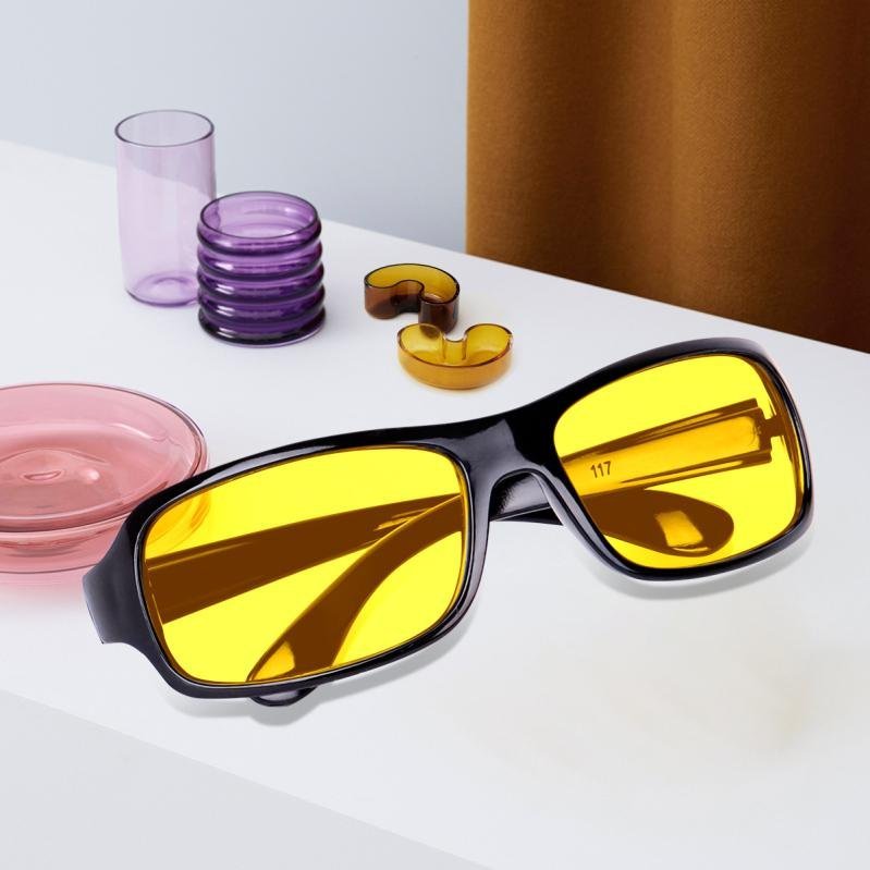 Liza Angel, Yellow Lens, Black Frame, Driving Sunglasses, for Men and Women, - Image 5