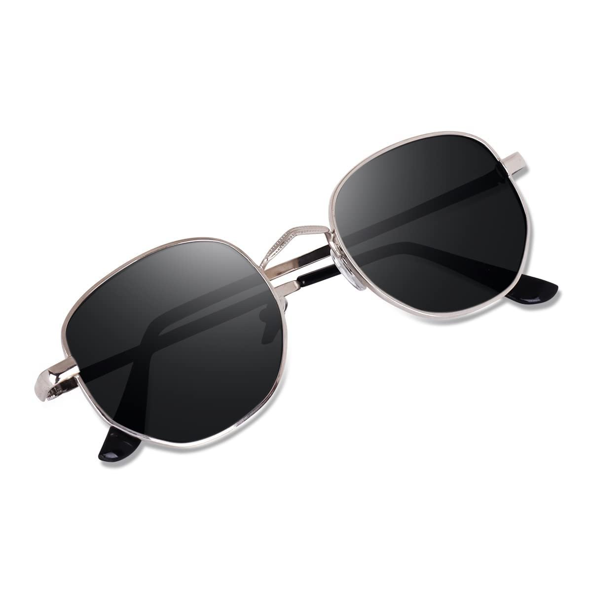 Pathan Sunglasses with UV100%, Silver Frame, Unisex - Image 2